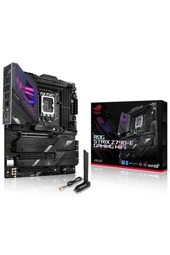 Asus Rog Strix Z790-E Gaming Z790 LGA 1700 Soket 7800 Mhz PCIe 4.0 Wi-Fi ATX Masaüstü Bilgisayar Intel Uyumlu Anakart
