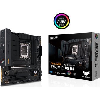 Asus Tuf Gaming B760M-Plus B760M LGA 1700 Soket DDR4 5066 Mhz PCIe 4.0 Micro ATX Masaüstü Bilgisayar Intel Uyumlu Anakart