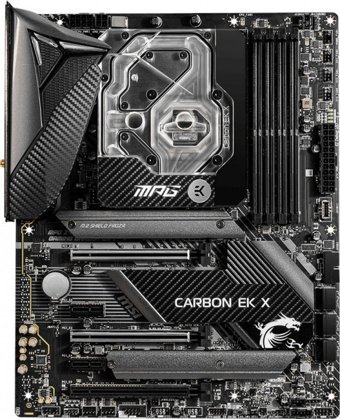 MSI Z490 CARBON EK X Z490 LGA 1200 Soket DDR4 5000 Mhz PCIe 4.0 Wi-Fi Overclock Mining ATX Masaüstü Bilgisayar Intel Uyumlu Anakart
