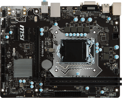 MSI H110M Pro-D H110 LGA 1151 Soket DDR4 2133 Mhz Micro ATX Masaüstü Bilgisayar Intel Uyumlu Anakart