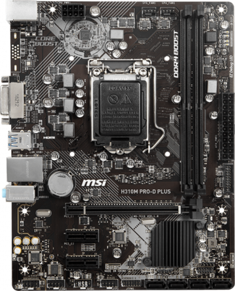 MSI H310M Pro-D Plus H310 LGA 1151 Soket DDR4 2666 Mhz Micro ATX Masaüstü Bilgisayar Intel Uyumlu Anakart