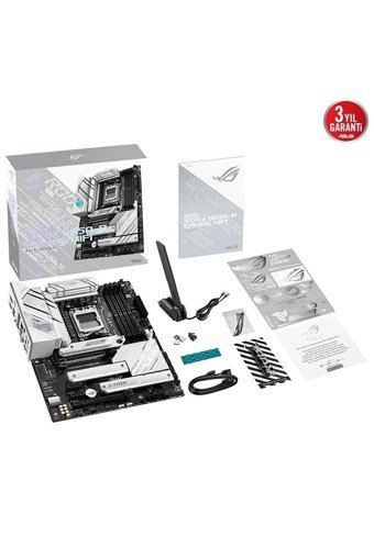 Asus Rog Strix B650-A Gaming B650 AM5 Soket DDR5 6400 Mhz PCIe 4.0 Wi-Fi Overclock ATX Masaüstü Bilgisayar AMD Uyumlu Anakart