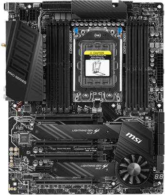 MSI TRX40 Pro Wifi TRX40 TRX4 Soket DDR4 4666 Mhz Wi-Fi Overclock Masaüstü Bilgisayar AMD Uyumlu Anakart