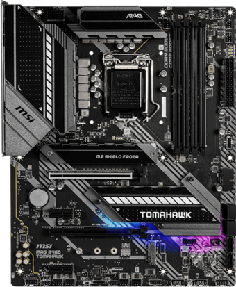 MSI B460 TOMAHAWK B460 LGA 1200 Soket DDR4 2933 Mhz PCIe 4.0 Mining ATX Masaüstü Bilgisayar Intel Uyumlu Anakart