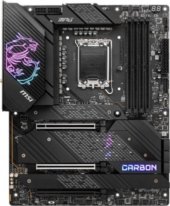 MSI Z690 CARBON Z690 LGA 1700 Soket DDR5 6666 Mhz PCIe 4.0 Wi-Fi Overclock Mining ATX Masaüstü Bilgisayar Intel Uyumlu Anakart