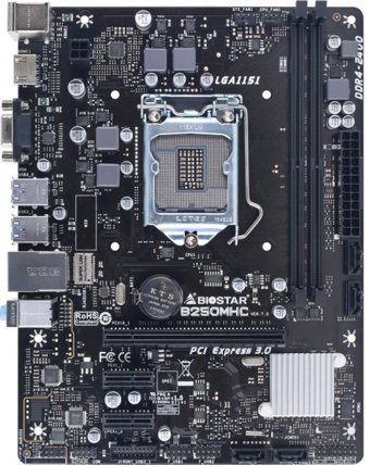 Biostar B250MHC B250 LGA 1151 Soket DDR4 2400 Mhz Micro ATX Masaüstü Bilgisayar Intel Uyumlu Anakart