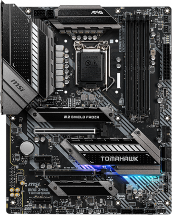 MSI Z490 Tomahawk Z490 LGA 1200 Soket DDR4 4800 Mhz PCIe 4.0 Overclock Mining ATX Masaüstü Bilgisayar Intel Uyumlu Anakart