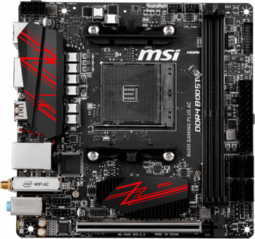 MSI B450I Gaming Plus AC B450 AM4 Soket DDR4 3466 Mhz Wi-Fi Overclock Mini ITX Masaüstü Bilgisayar AMD Uyumlu Anakart