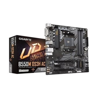 Gıgabyte B550M DS3H B550M AM4 Soket DDR4 4000 Mhz PCIe 4.0 Overclock Micro ATX Masaüstü Bilgisayar AMD Uyumlu Anakart