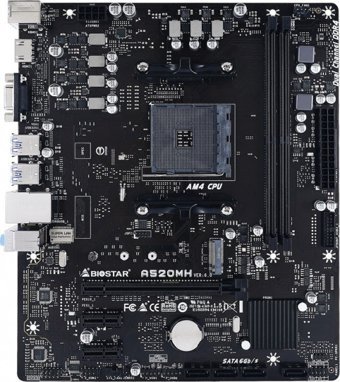 Biostar A520MH A520 AM4 Soket DDR4 4800 Mhz ATX Masaüstü Bilgisayar AMD Uyumlu Anakart