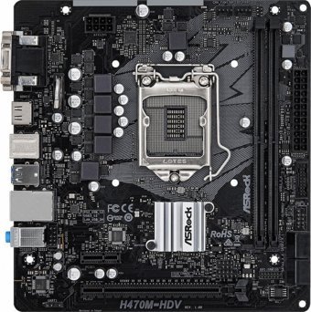 Asrock H470M-HDV H470 LGA 1200 Soket DDR4 2933 Mhz Micro ATX Gaming Intel Uyumlu Anakart