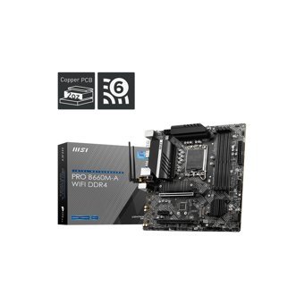 MSI B660M A B660M-A LGA 1700 Soket DDR4 4800 Mhz PCIe 4.0 Wi-Fi Micro ATX Masaüstü Bilgisayar Intel Uyumlu Anakart