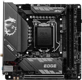 MSI B560I Gaming EDGE B560 LGA 1200 Soket DDR4 5200 Mhz PCIe 4.0 Wi-Fi Mini ITX Masaüstü Bilgisayar Intel Uyumlu Anakart