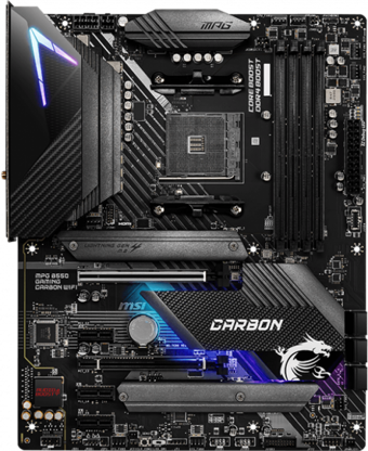 MSI B550 Gaming B550 AM4 Soket DDR4 4866 Mhz PCIe 4.0 Wi-Fi Overclock Mining ATX Masaüstü Bilgisayar AMD Uyumlu Anakart
