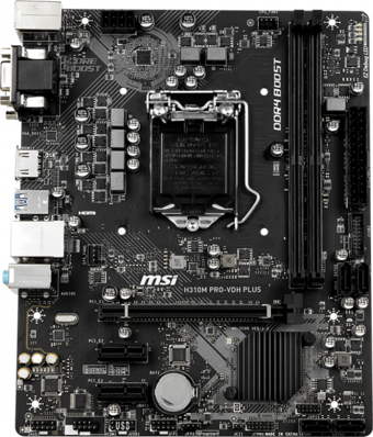 MSI H310M Pro-VDH Plus H310 LGA 1151 Soket DDR4 2666 Mhz Micro ATX Masaüstü Bilgisayar Intel Uyumlu Anakart