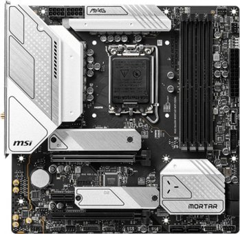 MSI B660M Mortar Wifi B660 LGA 1700 Soket DDR4 4800 Mhz PCIe 4.0 Wi-Fi Overclock Mining Micro ATX Masaüstü Bilgisayar Intel Uyumlu Anakart