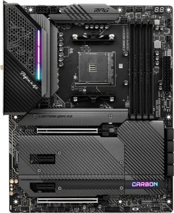 MSI X570S CARBON MAX X570 AM4 Soket DDR4 5300 Mhz PCIe 4.0 Wi-Fi Overclock Mining ATX Masaüstü Bilgisayar AMD Uyumlu Anakart
