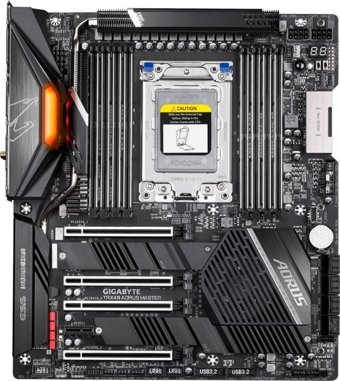 Gigabyte TRX40 Aorus Master TRX40 TRX4 Soket DDR4 4400 Mhz Wi-Fi Overclock Mining XL-ATX Masaüstü Bilgisayar AMD Uyumlu Anakart