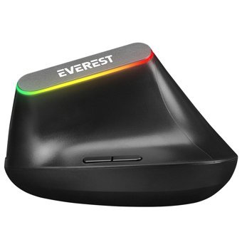 Everest SMW-618 RGB Ergonomik Dikey Kablosuz Siyah Optik Mouse