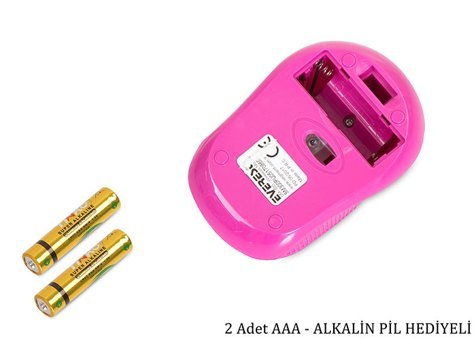 Everest Sm-300 Yatay Kablosuz Pembe Optik Mouse