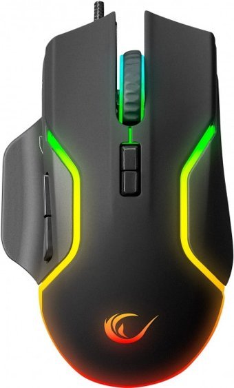 Rampage Miracle M1 RGB Yatay Makrolu Kablolu Siyah Optik Gaming Mouse