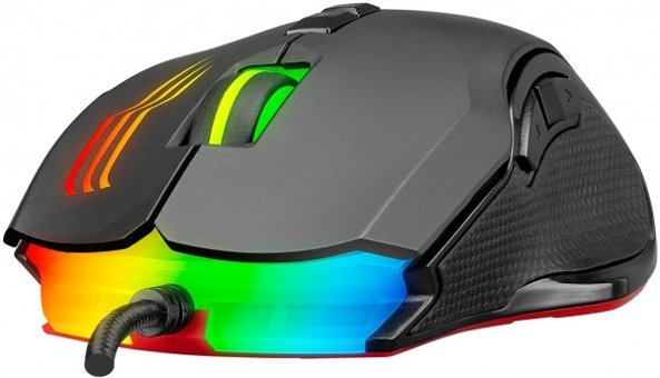 Rampage SMX-G38 Claw RGB Yatay Makrolu Kablolu Siyah Optik Gaming Mouse