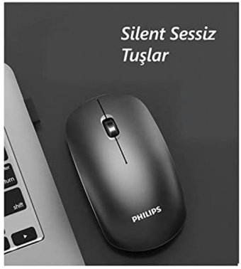 Philips M315 Sessiz Yatay Kablosuz Siyah Optik Mouse
