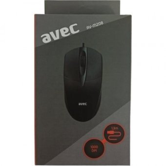 Avec Av-M208 Yatay Kablolu Siyah Optik Mouse