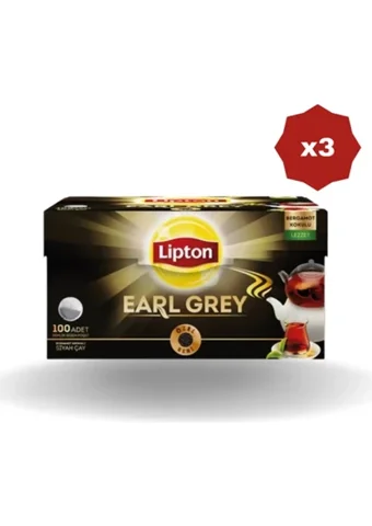 Lipton Early Grey Demlik Poşeti 100 Lü 3.2 gr - (3 Adet)
