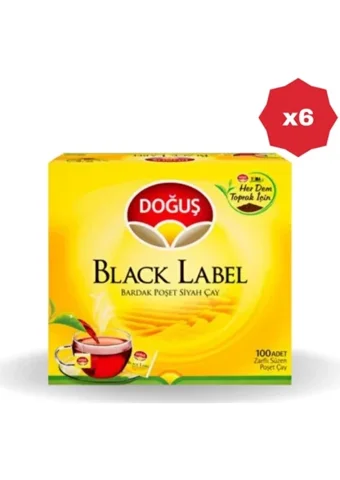 Doğuş Black Label Bardak Poşet Çay 100'LÜ - (6 Adet)