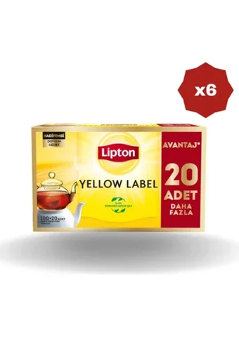 Lipton Yellow Label Demlik Çay 120’LI - (6 Adet)