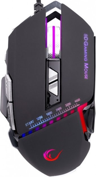 Rampage RM-607 Heady RGB Yatay Makrolu Kablolu Siyah Optik Gaming Mouse