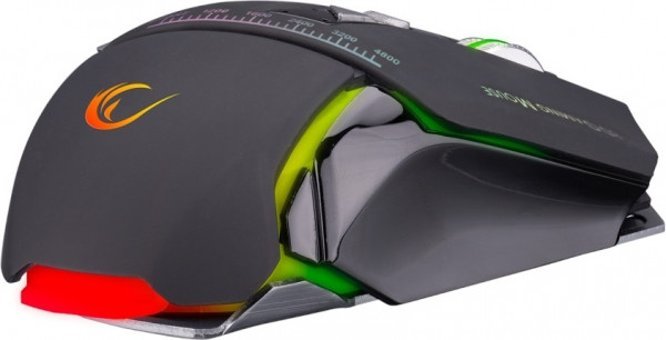 Rampage RM-607 Heady RGB Yatay Makrolu Kablolu Siyah Optik Gaming Mouse