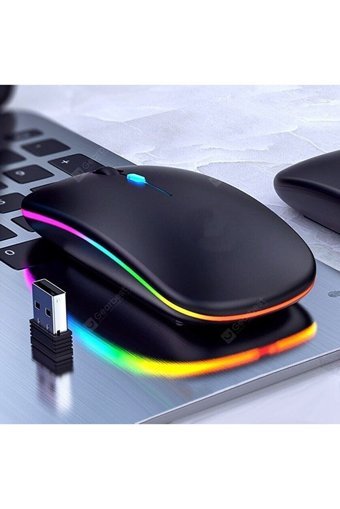 A2N A2 RGB Yatay Makrolu Kablosuz Siyah Optik Mouse
