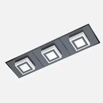 Masiano 3.3 W Siyah 3'lü Sıva Altı Gömme Led Spot