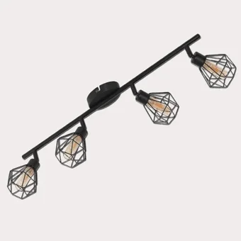 Eglo Zapata 4'lü Led Spot Siyah