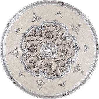 Decogold Oval Saray Tavan Göbek 150 cm - Gümüş