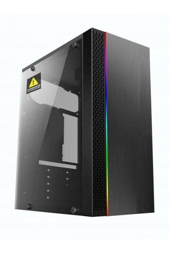EFS Officecase Kaira RGB Mesh 2 Fanlı Siyah Dikey Kullanım ATX Standart Bilgisayar Kasası