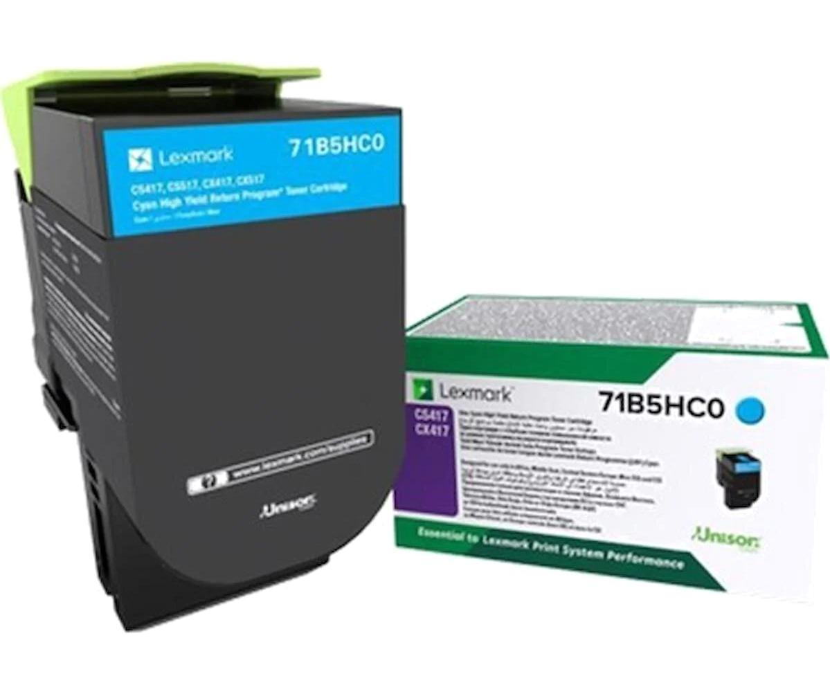 Lexmark Cs417/Cx417 71B5Hc0 3500 Sayfa Mavi