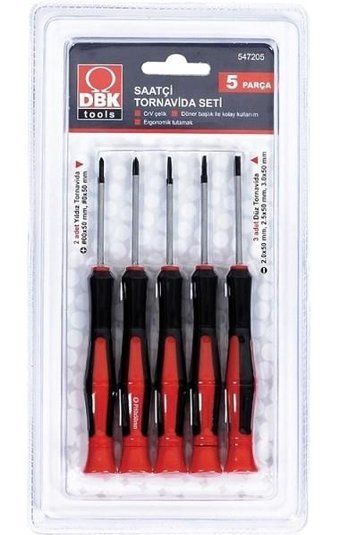 Dbk Saatçi Tornavida Seti Dbk 5 Parça Yıldız Düz Tornavida Seti