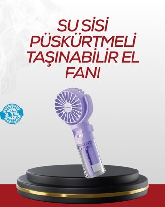 Type-C Şarjlı Taşınabilir Su Buharlı Mini Vantilatör - MRK5581-8365