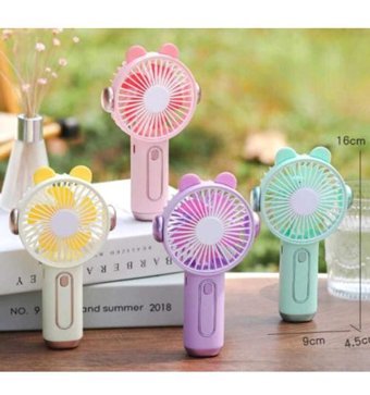 Menuzer Rengarenk Sevimli Taşınabilir Mini Fan El Tipi(Sarı)