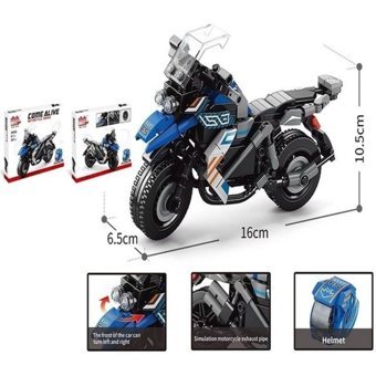 ctoy Blok Motorsiklet ve Kask Yapı Oyuncaksu 287 Parça 30026
