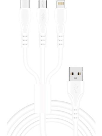 Zipax Android Şarj Kablosu 3in1 Micro USB 3.1A - SNX-SC63