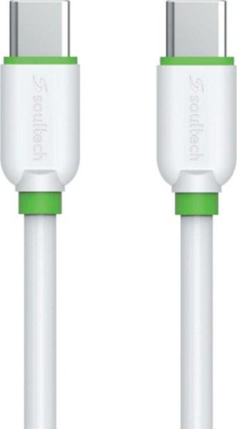 Soultech Dk061B Type-C - Type-C 3A Comfort Plus Şarj Ve Data Kablosu Beyaz