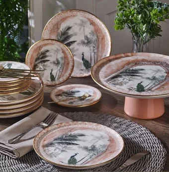 Fecra Peacock 19 Parça Sunum Ve Servis Seti