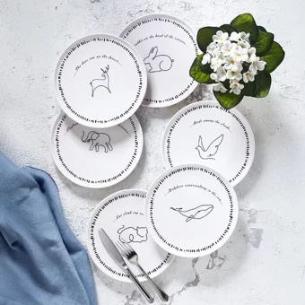 Fecra Animal 6 Parça Pasta Tabağı Seti