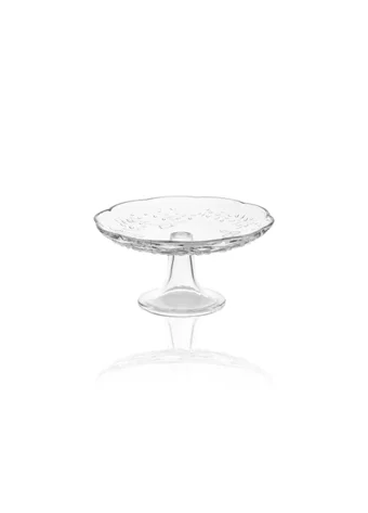 The Mia Ayaklı Cam Sunum Tabağı 20X10 Cm Cam0500