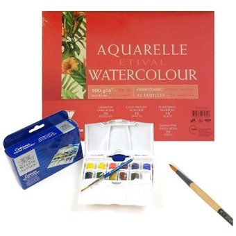 Winsor & Newton Cotman Pocket Plus 12'li Suluboya Seti + Defter