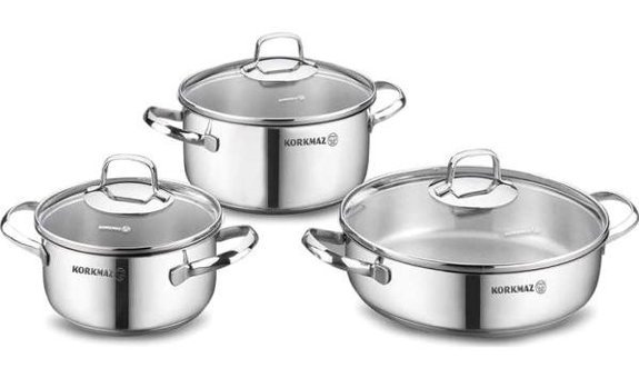 Korkmaz A1084 Bella Jr. 6 Parça Tencere Takımı